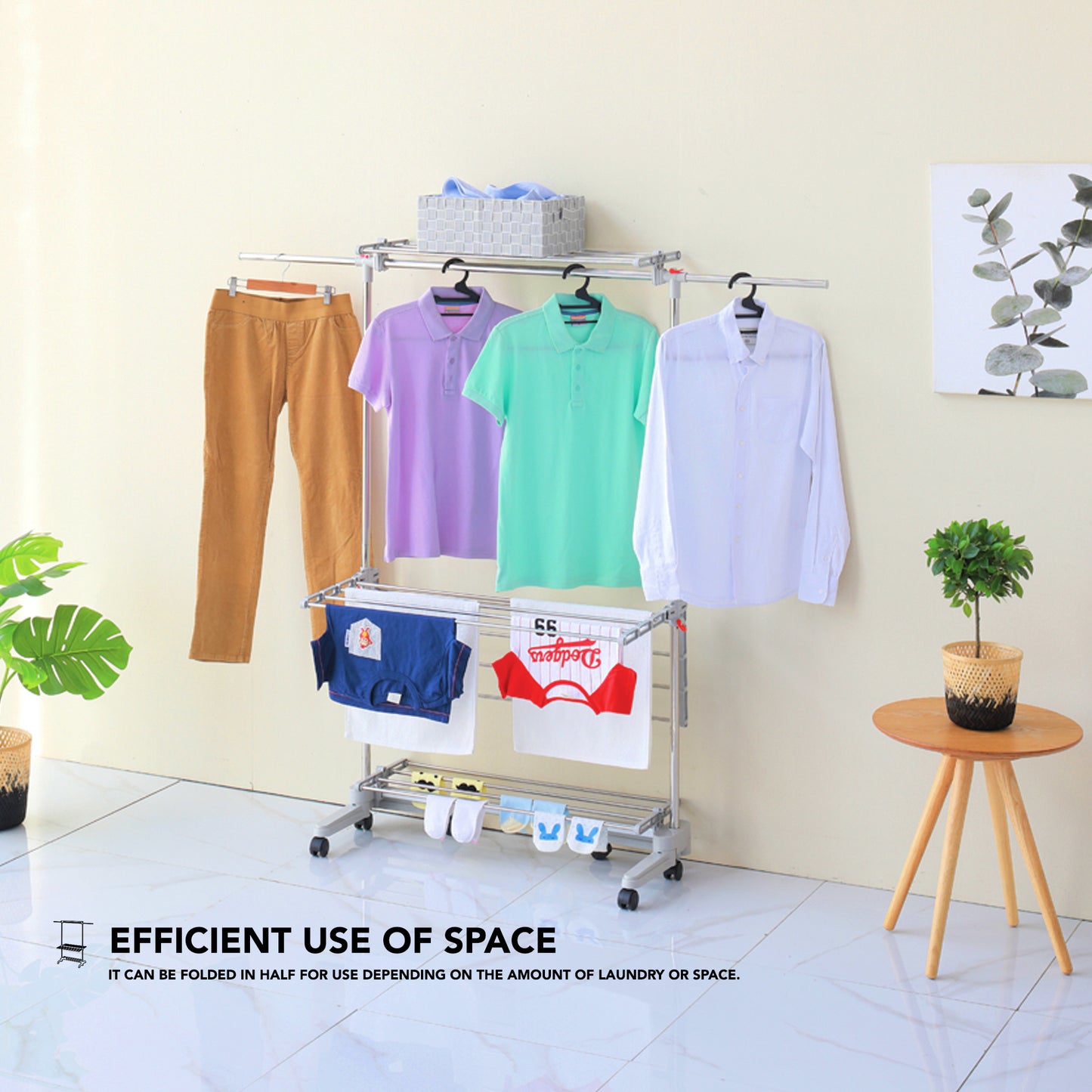 Hanger Type Foldable Clothes Drying Rack