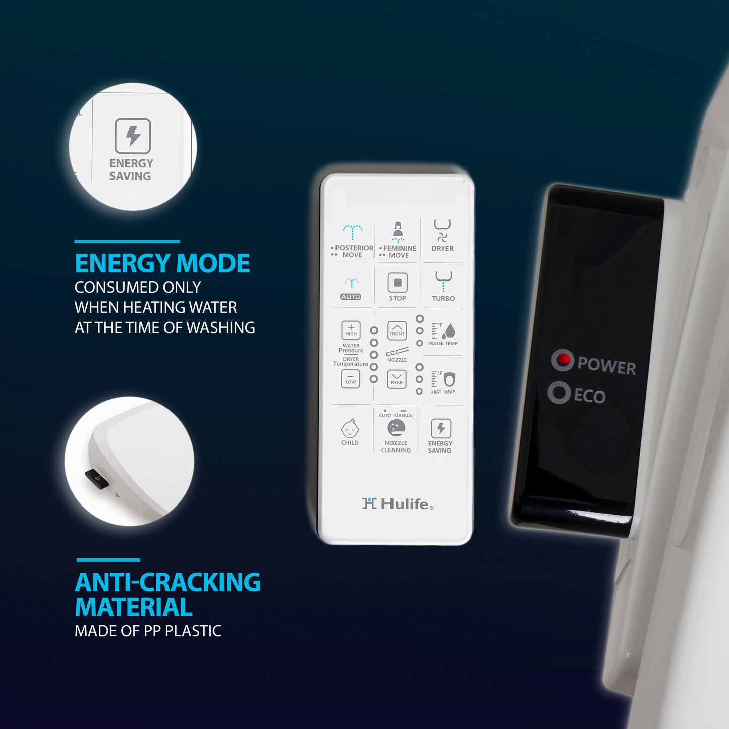 HLB-3000ER Wireless Remote Control Electric Bidet Seat