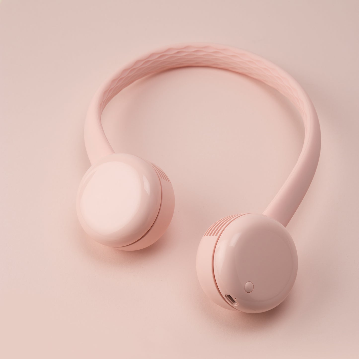 Bladeless Neckband Rechargeable Portable Fan Baby Pink