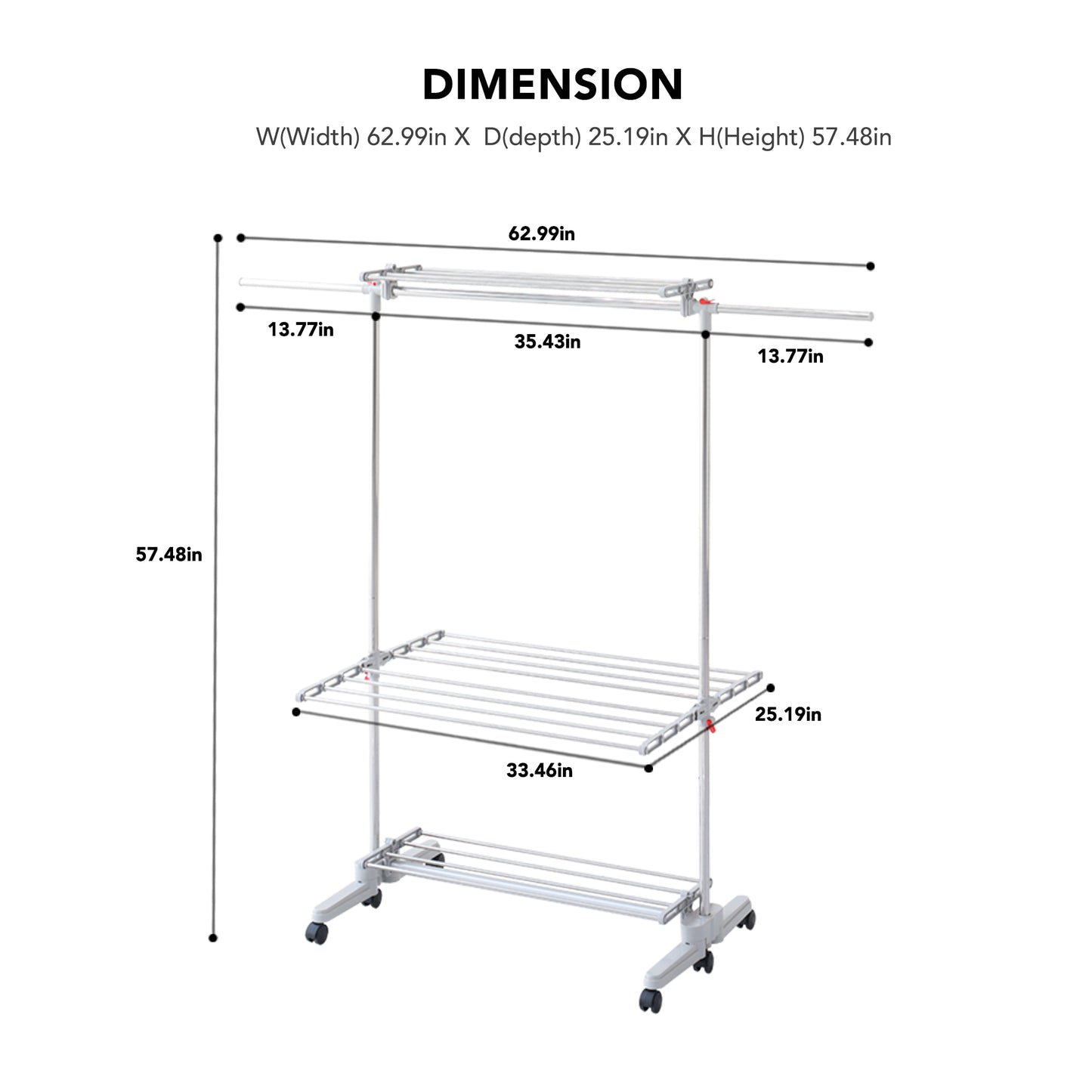 Hanger Type Foldable Clothes Drying Rack