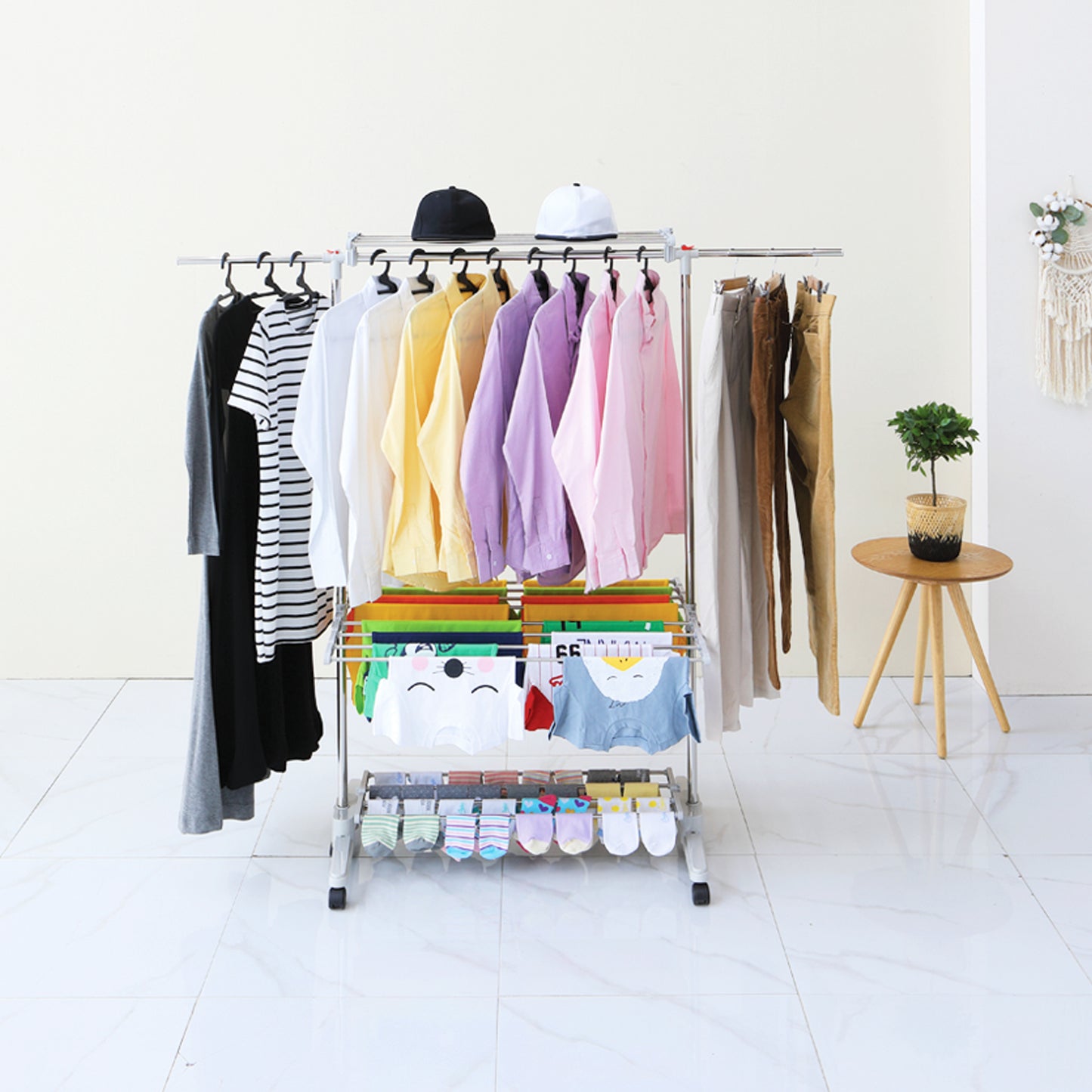Hanger Type Foldable Clothes Drying Rack