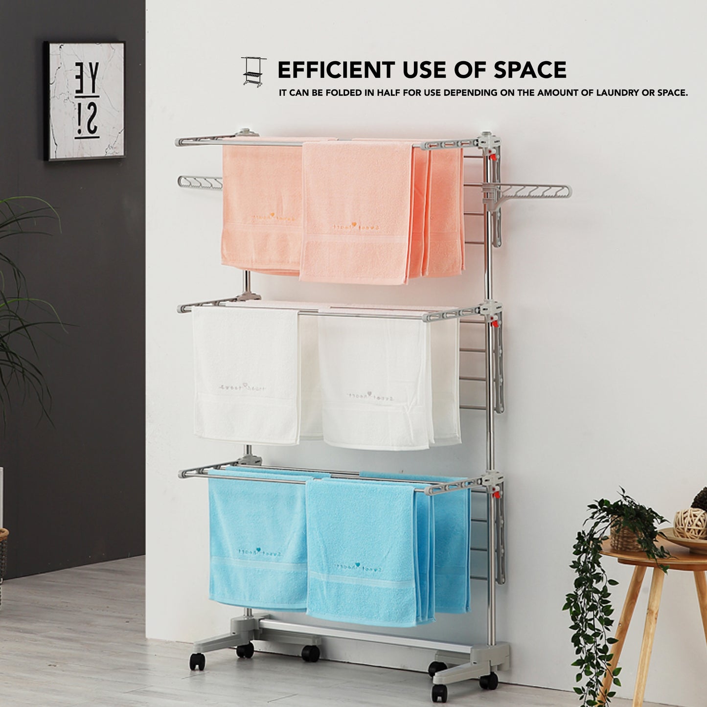 3-Tier Foldable Clothes Drying Rack