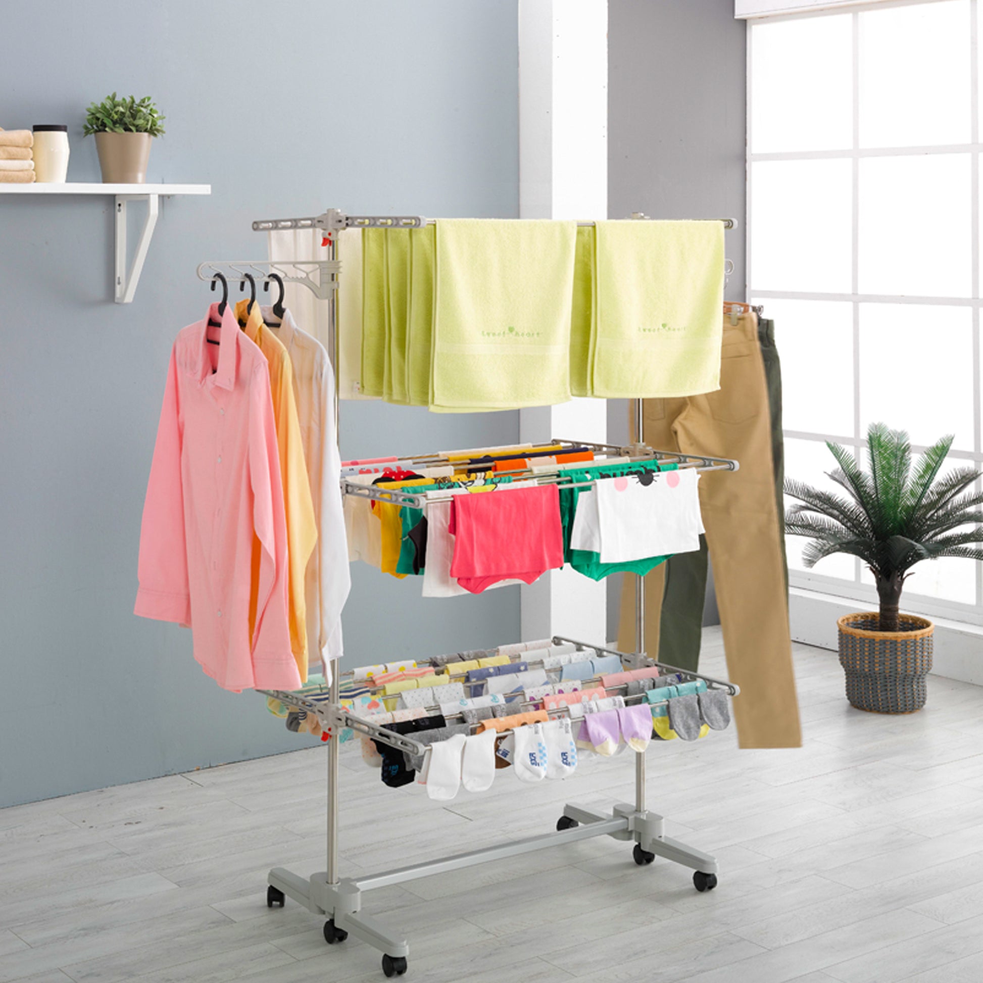 3-Tier Foldable Clothes Drying Rack – Hulife Home1