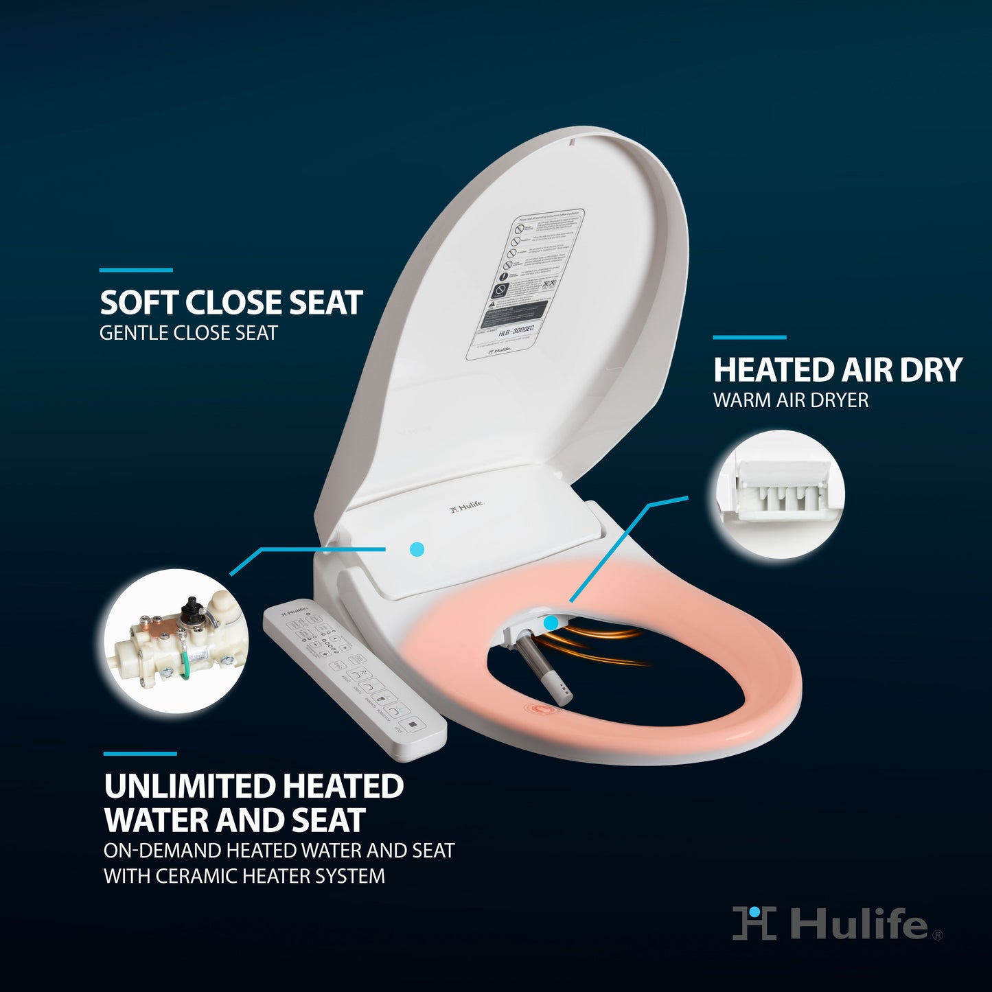 HLB-3000EC Touch Control Electric Bidet Seat