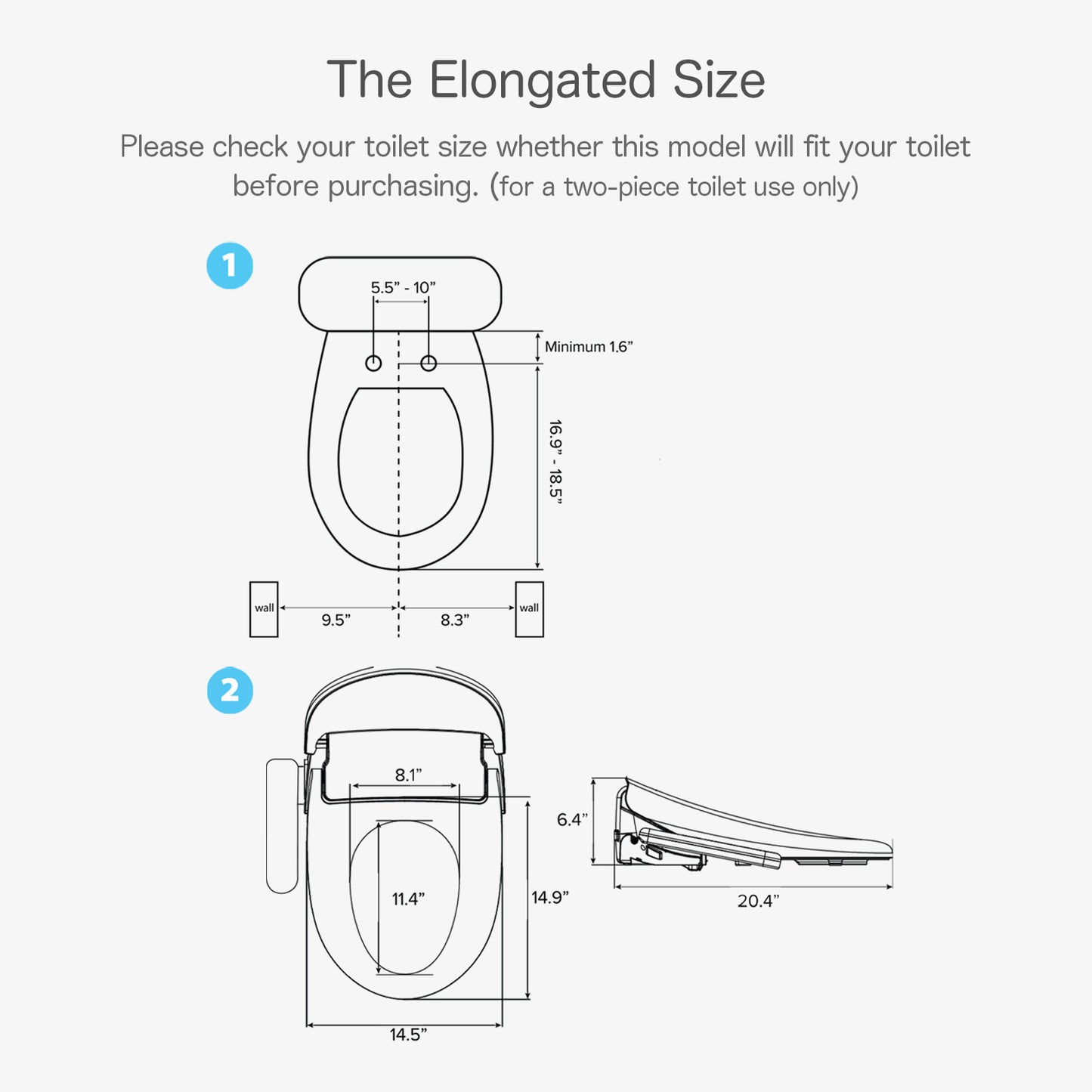 HLB-2000EC Touch Control Electric Bidet Seat